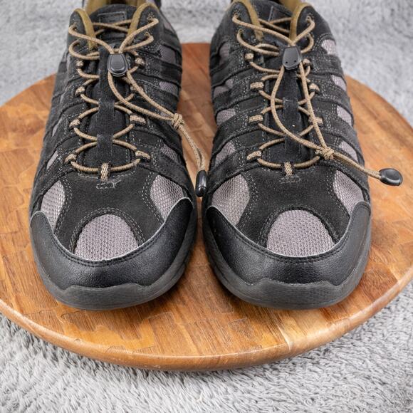 ANODYNE Mens 14 M No. 44 Trail Walker Black & Gray Leather/Mesh - Picture 3 of 10